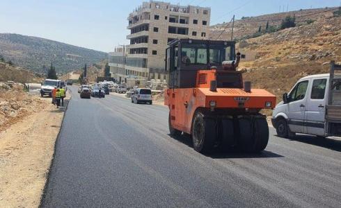 العمل في مشروع طريق بيتونيا – كفر نعمة