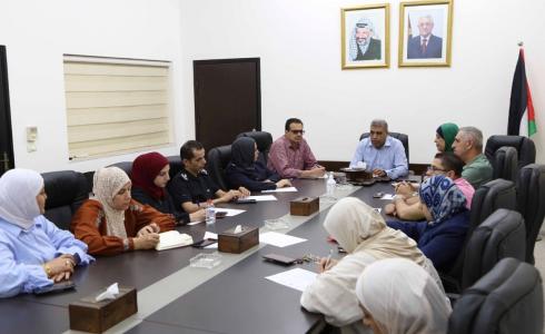 اجتماع لشبكة حماية الطفولة ولجنة السلامة العامة في قلقيلية