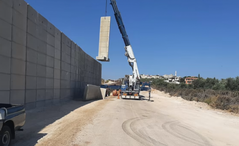 الجيش الاسرئيلي يستأنف بناء الجدار الامني في جنين