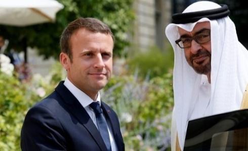 الرئيس الاماراتي محمد بن زايد آل نهيان والرئيس الفرنسي إيمانويل ماكرون - ارشيف