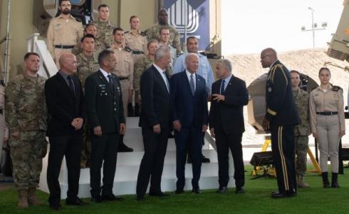 الرئيس الامريكي في جولته لمنظمة الليزر برفقة كبار المسؤولين الاسرائيليين