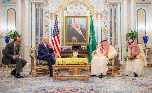 لقاء ملك السعودية بالرئيس الأميركي