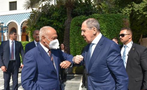 لقاء أبو الغيط مع لافروف