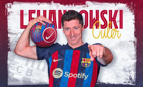 برشلونة يعلن رسميًا التوقيع مع روبرت ليفاندوفسكي