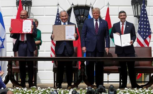 توقيع اتفاقيات التطبيع برعاية الرئيس السابق دونالد ترامب