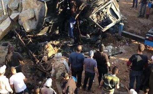 حادث سير في بلدة عرسال شرق العاصمة بيروت-لبنان