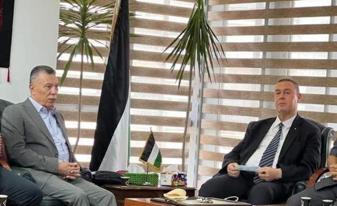 لقاء سفير فلسطين بالقاهرة دياب اللوح وعضو مركزية فتح احمد حلس