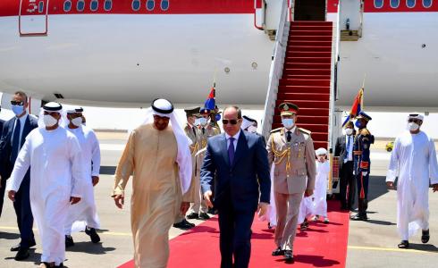 من استقبال الرئيس الإماراتي