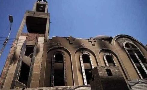 حريق في كنيسة أبوسيفين بمدينة الجيزة في مصر