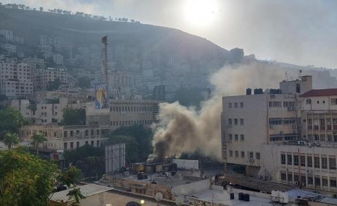 أحداث مدينة نابلس صباح اليوم