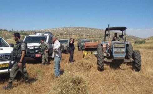الاحتلال يستولي على جرار زراعي - طوباس