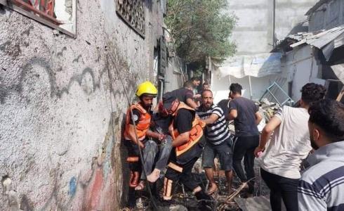 طواقم الدفاع المدني تواصل عملها خلال العدوان الاسرائيلي على غزة