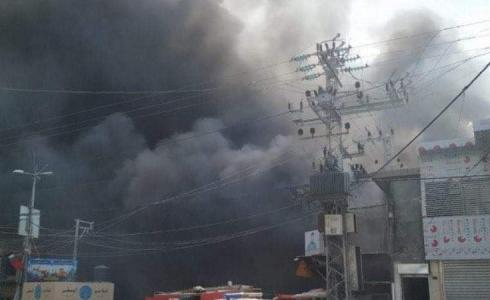 صورة متداولة للانفجار في خانيونس