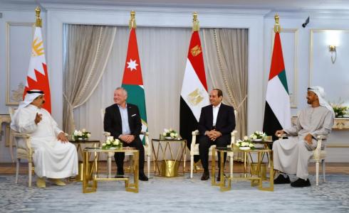 تفاصيل لقاء السيسي مع زعماء الإمارات والأردن والبحرين في قصره بالعلمين