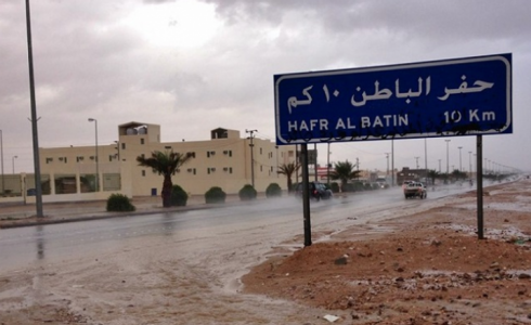 أمطار على محافظة حفر الباطن
