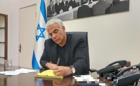 رئيس الوزراء الاسرائيلي لابيد في الكريا