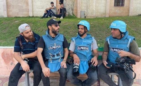 صحفيين خلال العدوان الإسرائيلي على غزة