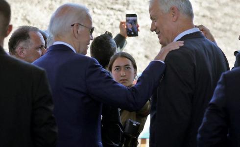 الرئيس الأمريكي جو بايدن مع  وزير الجيش الاسرائيلي بيني غانتس - أرشيف