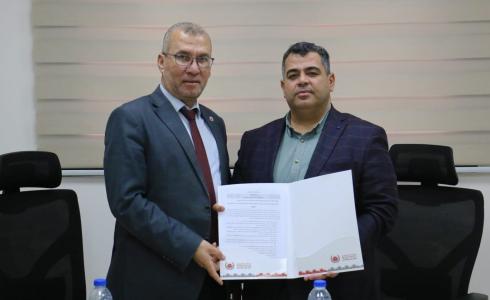هنية يوقع اتفاقية التعاون مع بنك الإنتاج لتوفير قروض للرياضيين