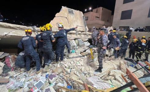 ارتفاع عدد وفيات حادث إنهيار مبنى سكني في اللويبدة