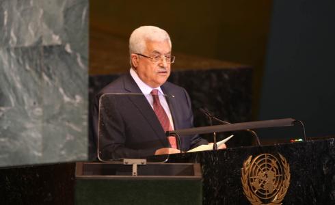 الرئيس الفلسطيني محمود عباس خلال خطاب سابق بالأمم المتحدة - ارشيف
