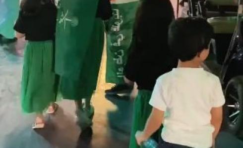 بوليفارد الرياض يكتسي باللون الأخضر بمناسبة اليوم الوطني السعودي 92