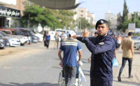 شرطي مرور في قطاع غزة