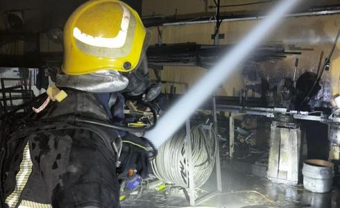 السعودية : حريق في ورشة حدادة بالرياض و المدني يخمده