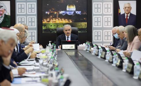 الحكومة الفلسطينية خلال جلستها الاسبوعية اليوم