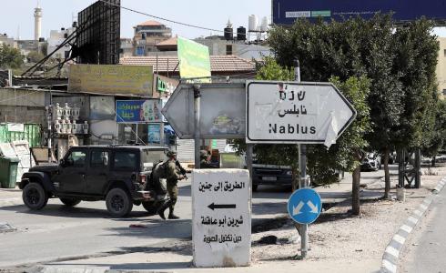الحصار الإسرائيلي لمدينة نابلس - توضيحية