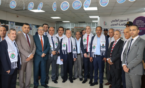 وفد رجال أعمال الضفة الغربية يزور مستشفى الرنتيسي