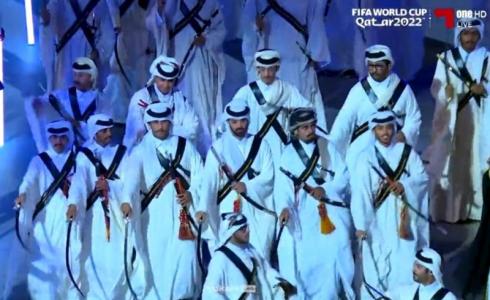 أداء العرضة القطرية والخليجية في افتتاح كأس العالم 2022