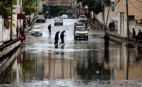 منخفض جوي يضرب طقس فلسطين - وسط مدينة غزة