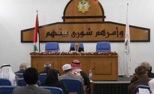 جانب من الجلسة الخاصة للمجلس التشريعي بغزة بمناسبة مرور 105 أعوام على وعد بلفور