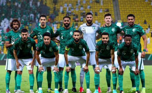لاعبو منتخب السعودية خلال الاستعداد لبطولة كأس العالم 2022 في قطر