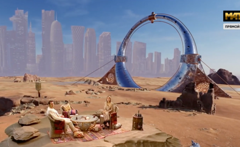 استديو في قلب الصحراء لنقل أحداث المونديال