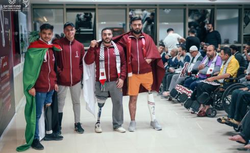 غزة طواقم العمل ومستفيدو مستشفى حمد يحتفلون بافتتاح كأس العالم 2022