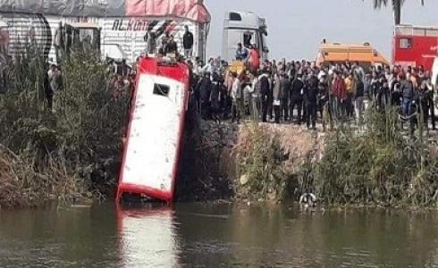 تضرر حافلة خلال حادث الدقهلية/ أرشيف.