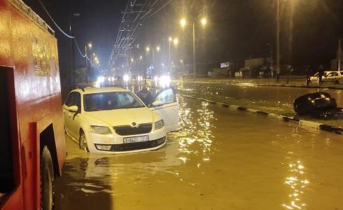 غرق مناطق في قطاع غزة نتيجة الأمطار