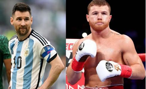 ليونيل ميسي والملاكم المكسيكي