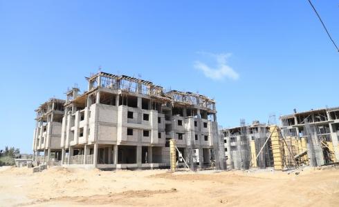 أعمال البناء في المدن المصرية في غزة