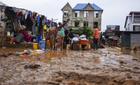 جانب من الفيضانات في الكونغو