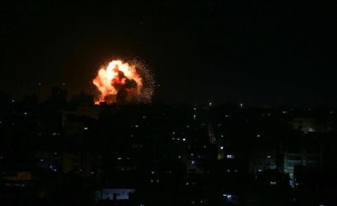 لحظة القصف الإسرائيلي على غزة