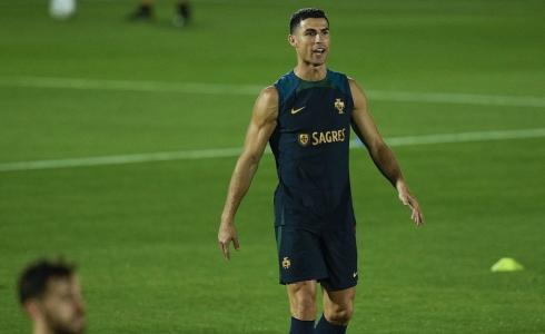 رونالدو يتدرب مع منتخب البرتغال استعداداً لمواجهة المغرب في كأس العالم 2022