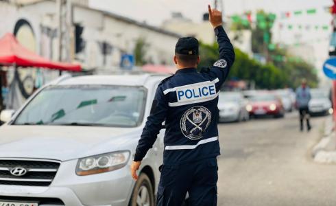شرطي مرور في غزة