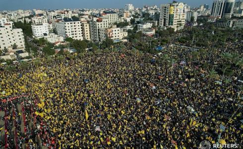 أنصار حركة فتح يحيون ذكرى الانطلاقة الـ58 في غزة