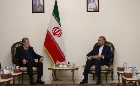 لقاء أمين عام الجهاد النخالة بوزير الخارجية الإيراني اللهيان