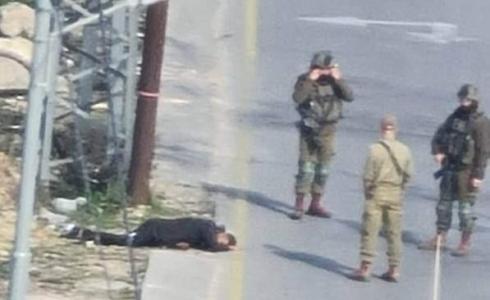 من مكان إصابة الشاب قرب حاجز بيت إيل