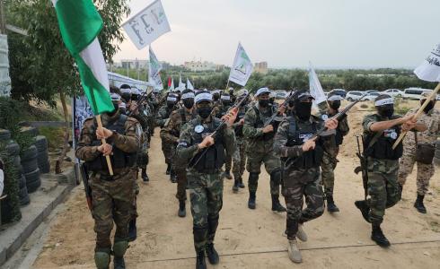 جانب من مناورة "كتائب الأنصار" في غزة