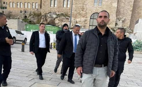 بن غفير خلال اقتحام المسجد الاقصى المبارك